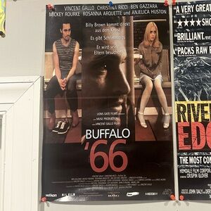 Buffalo '66 Mini Movie Poster - Black, Red, Tan